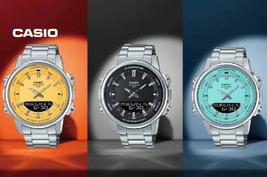 Dos d'une montre Casio montrant le numéro de modèle et le numéro de module