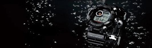 Montre Casio G-SHOCK au bord de l'eau, étanche à 20 bar