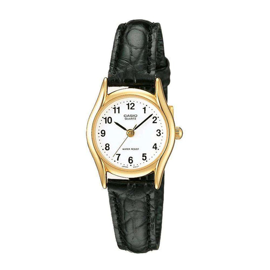 Montre Casio en cuir noir pour femme LTP-1094Q-7B1RDF 