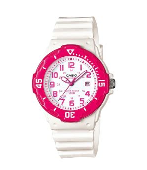 Montre Casio avec bracelet en résine analogique blanc LRW-200H-4BVDF